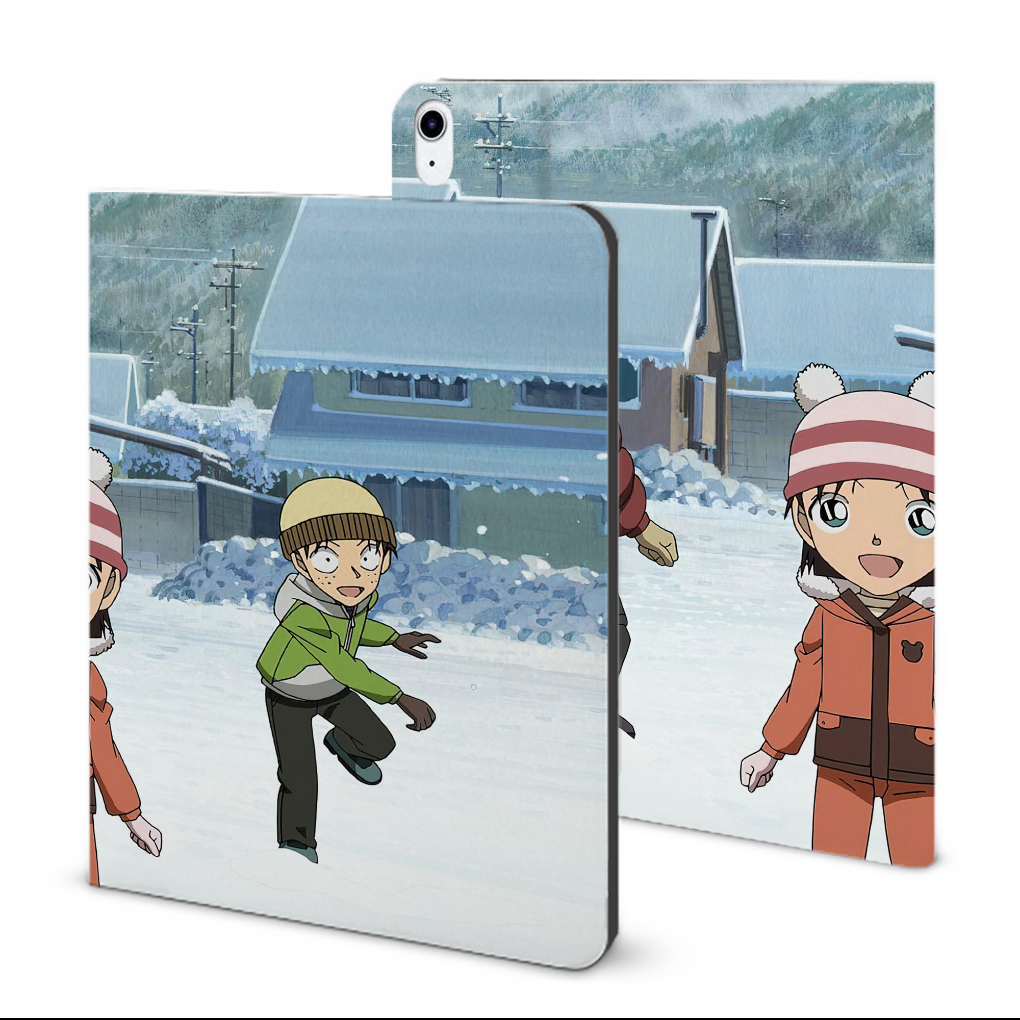 （画像用） 名探偵コナン Detective Conan IPad ケース ブック型 PUレザー TPU 耐衝撃 軽量 薄型 ペン収納なし 全面保護 IPad 各モデル対応